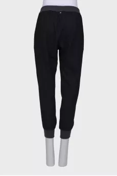 Wool black joggers