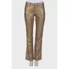 Patterned golden trousers