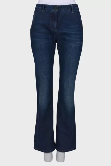 Blue distressed jeans