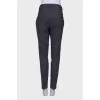 Pleated gray wool trousers