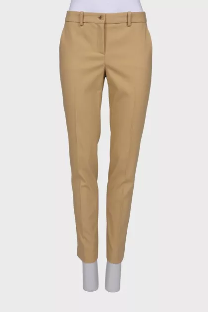 Wool beige trousers