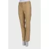 Wool beige trousers