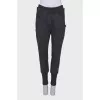 Wool gray joggers