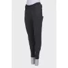 Wool gray joggers