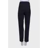 Wool trousers with detachable front belt