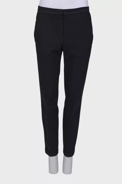 Wool black dress pants