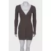 Tie wool dress