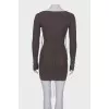 Tie wool dress