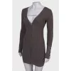 Tie wool dress