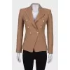 Beige double-breasted jacket