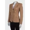 Beige double-breasted jacket
