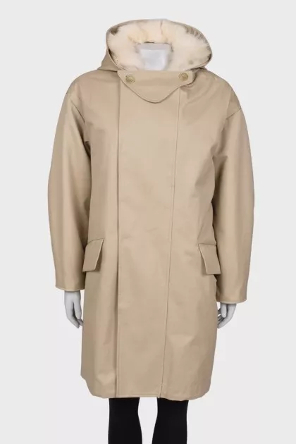 Jacket with fur lining