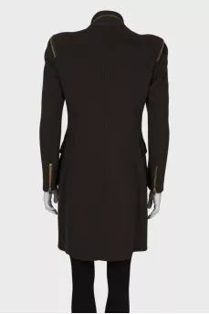 Green fitted coat