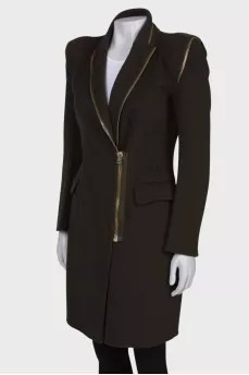 Green fitted coat