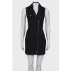 Black dress with zipper fastening