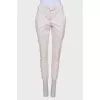 White straight trousers