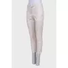 White straight trousers