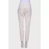 White straight trousers