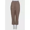 Linen brown trousers