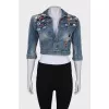 Denim jacket with badges