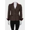Checked wool jacket