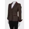 Checked wool jacket