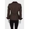 Checked wool jacket