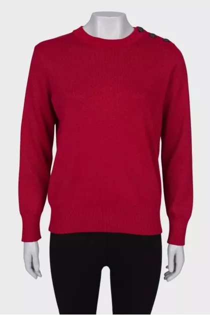 Red sweater with lurex