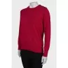 Red sweater with lurex