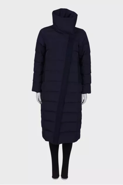 Purple down jacket with a collar