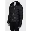 Black jacket with fur collar