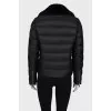Black jacket with fur collar