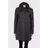 Gray coat with sequins