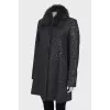 Gray coat with sequins
