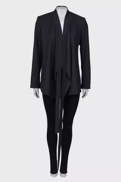 Asymmetrical drawstring jacket