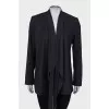 Asymmetrical drawstring jacket