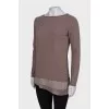 Sweater with ruffles at the hem