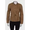 Brown double-breasted jacket