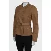 Brown double-breasted jacket