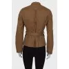Brown double-breasted jacket