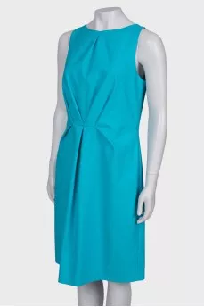 Blue dress with tucks