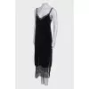 Velor dress with lace