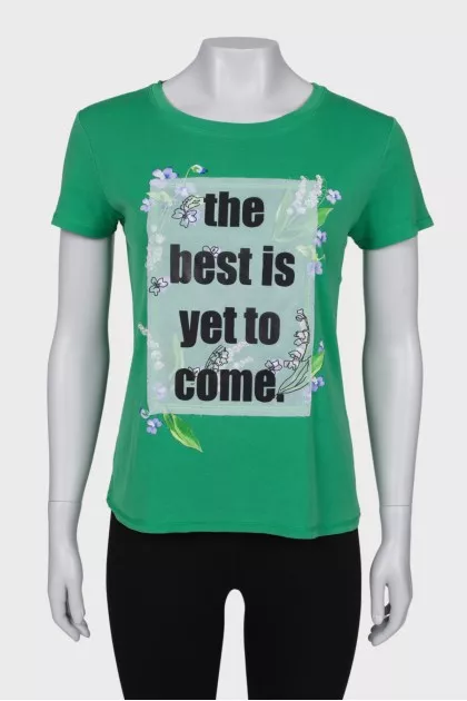Green printed T-shirt