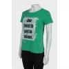 Green printed T-shirt