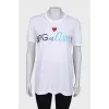 T-shirt with print and logo