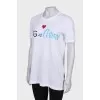 T-shirt with print and logo