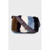 Fur bag with a wide strap