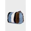 Fur bag with a wide strap