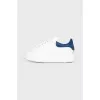 Leather sneakers with suede back panel