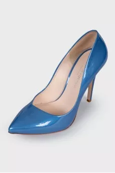 Blue glitter shoes